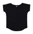 Dames T-shirt V Hals Loose Fit Mantis M147 Black